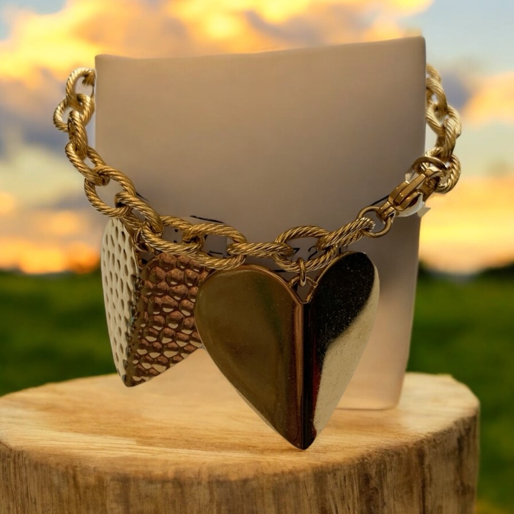 brosway Italia Goldtone Heart Charm Bracelet